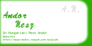 andor mesz business card